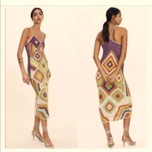 Crocheted maxi summer dress